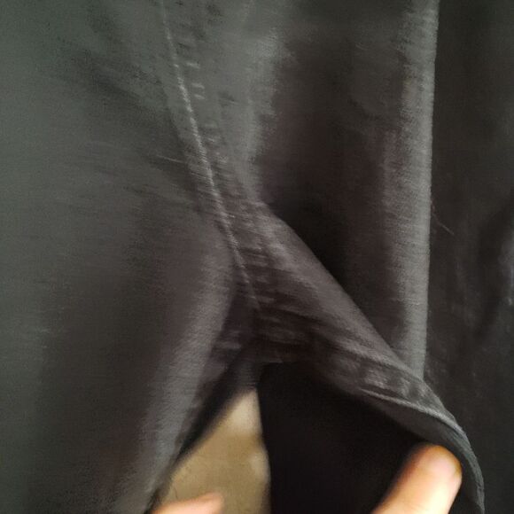 Asos DESIGN Black Wide Leg Denim Jeans Size 16 High Rise Raw Hem - Picture 5 of 8